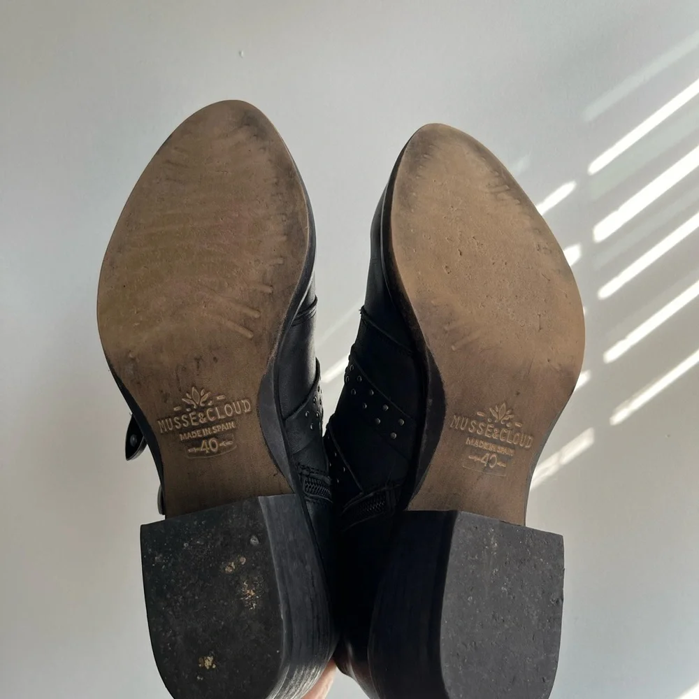 Musse and Cloud Black Buckle Ankle Boots Size 40 - Picture 10 of 14